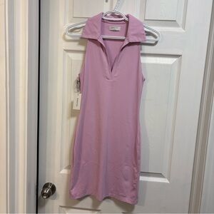 Aritzia Babaton Contour Polo Pink Sleeveless Mini Dress